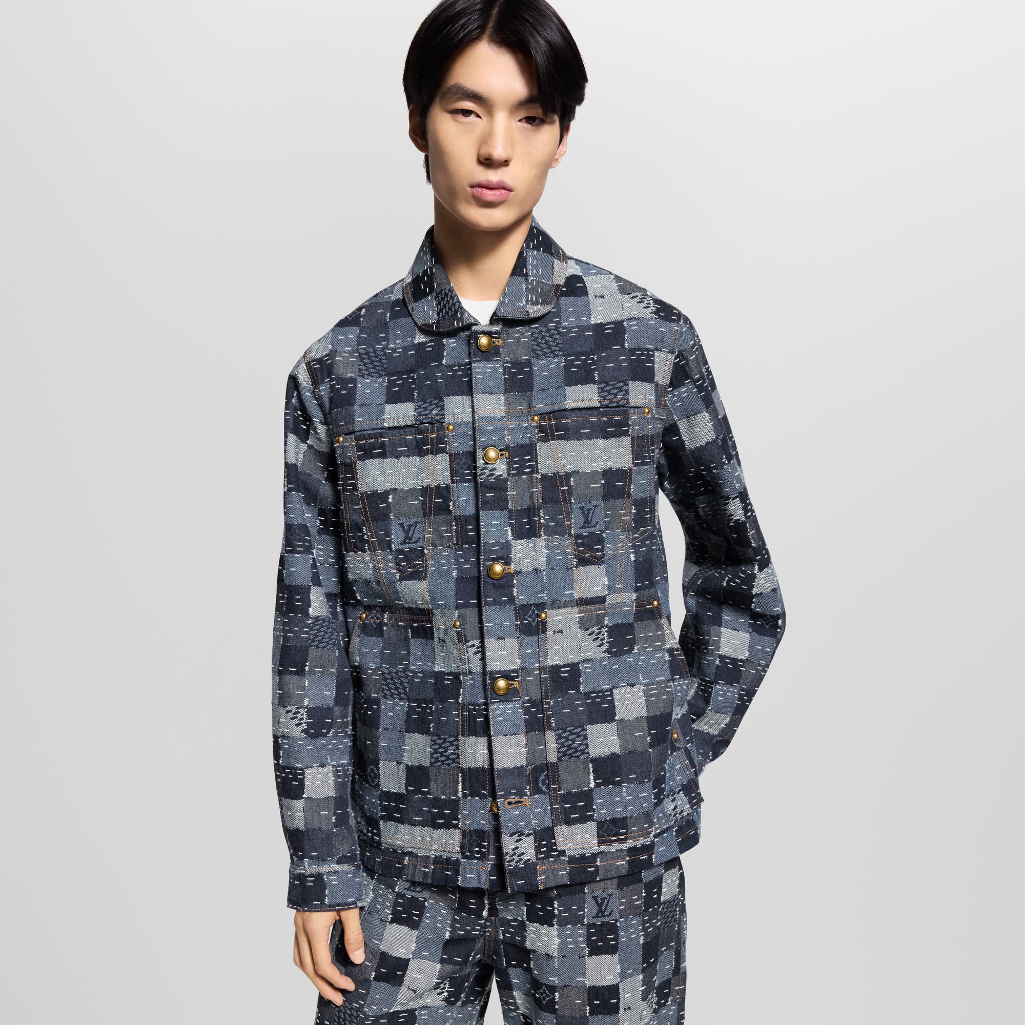 Damier Denim Workwear Blouson - Men - Ready-to-Wear | LOUIS